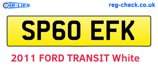 SP60EFK are the vehicle registration plates.
