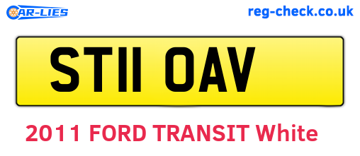 ST11OAV are the vehicle registration plates.