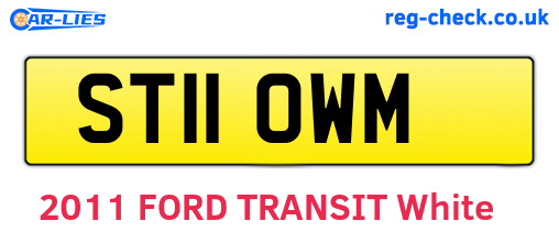 ST11OWM are the vehicle registration plates.