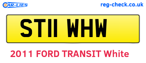 ST11WHW are the vehicle registration plates.