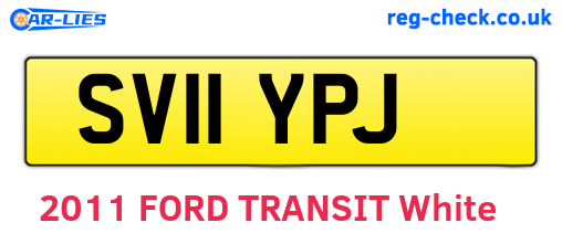 SV11YPJ are the vehicle registration plates.