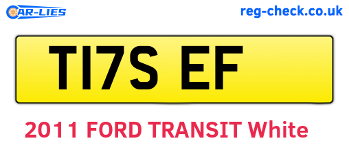 T17SEF are the vehicle registration plates.