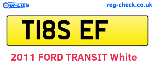 T18SEF are the vehicle registration plates.