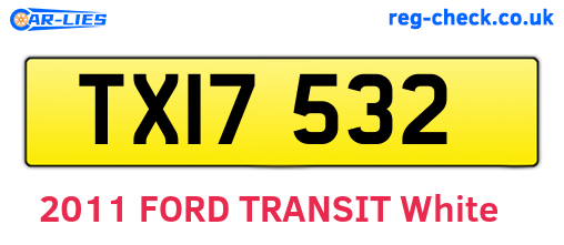 TXI7532 are the vehicle registration plates.