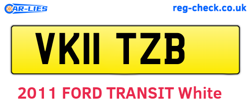 VK11TZB are the vehicle registration plates.