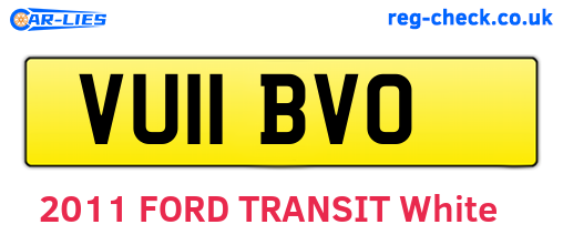 VU11BVO are the vehicle registration plates.