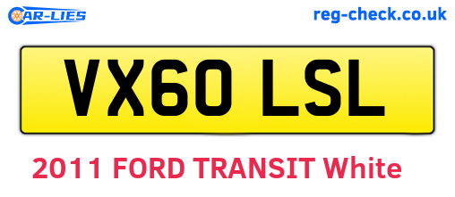 VX60LSL are the vehicle registration plates.