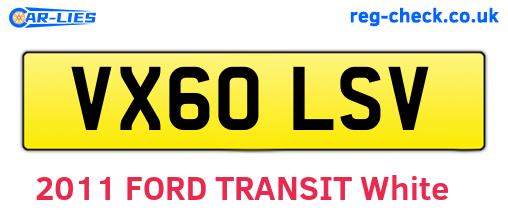 VX60LSV are the vehicle registration plates.