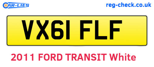 VX61FLF are the vehicle registration plates.