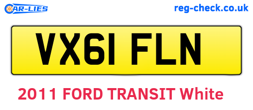 VX61FLN are the vehicle registration plates.