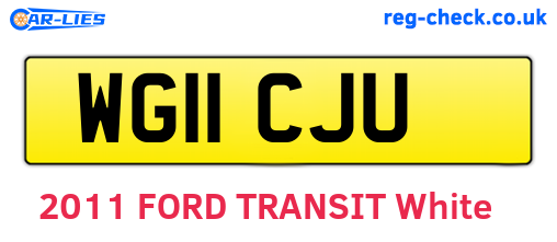 WG11CJU are the vehicle registration plates.
