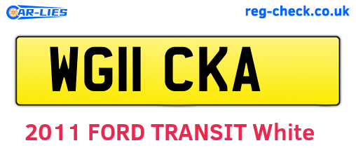 WG11CKA are the vehicle registration plates.