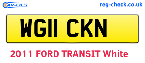 WG11CKN are the vehicle registration plates.