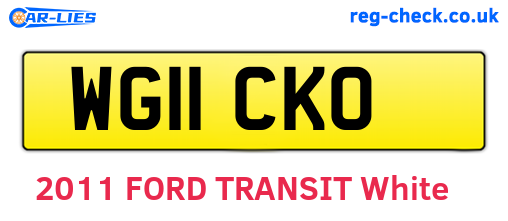 WG11CKO are the vehicle registration plates.