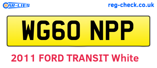 WG60NPP are the vehicle registration plates.