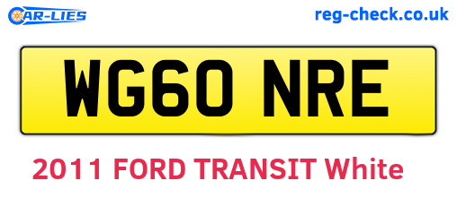 WG60NRE are the vehicle registration plates.