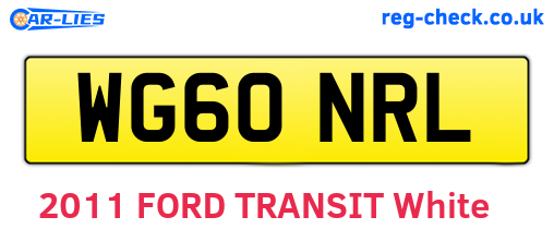 WG60NRL are the vehicle registration plates.