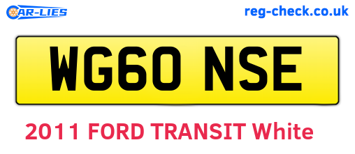 WG60NSE are the vehicle registration plates.