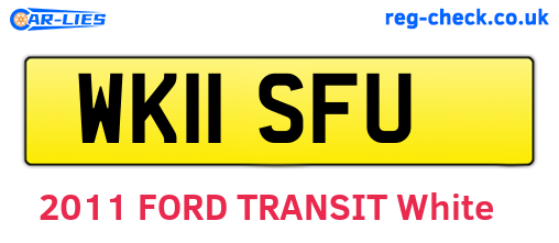 WK11SFU are the vehicle registration plates.