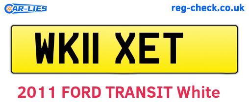 WK11XET are the vehicle registration plates.