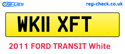 WK11XFT are the vehicle registration plates.