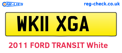 WK11XGA are the vehicle registration plates.