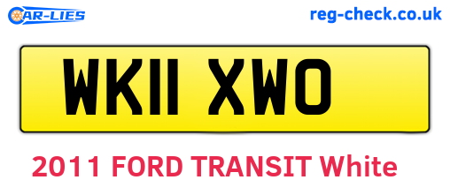 WK11XWO are the vehicle registration plates.