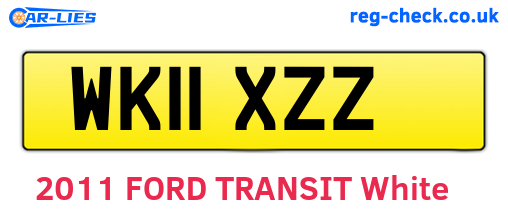 WK11XZZ are the vehicle registration plates.