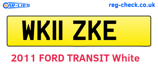 WK11ZKE are the vehicle registration plates.