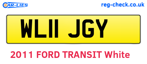 WL11JGY are the vehicle registration plates.