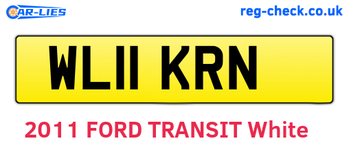 WL11KRN are the vehicle registration plates.