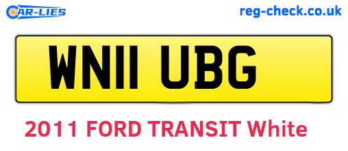 WN11UBG are the vehicle registration plates.