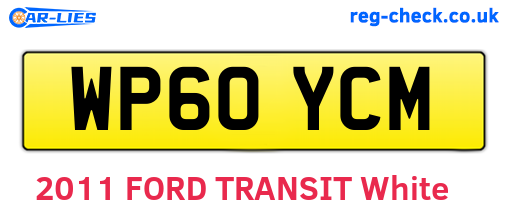 WP60YCM are the vehicle registration plates.