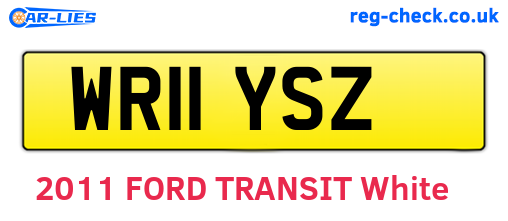 WR11YSZ are the vehicle registration plates.