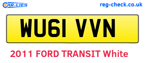 WU61VVN are the vehicle registration plates.