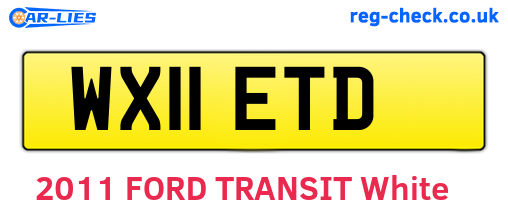 WX11ETD are the vehicle registration plates.