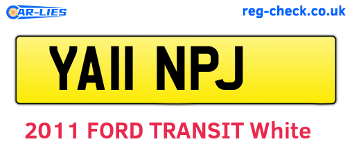 YA11NPJ are the vehicle registration plates.