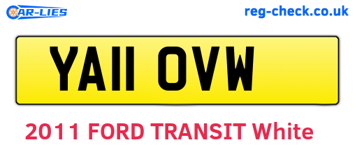 YA11OVW are the vehicle registration plates.