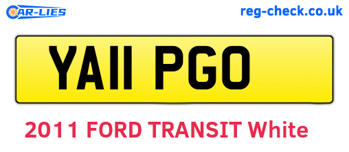 YA11PGO are the vehicle registration plates.