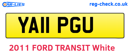 YA11PGU are the vehicle registration plates.