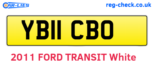 YB11CBO are the vehicle registration plates.