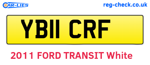 YB11CRF are the vehicle registration plates.