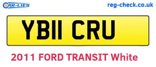 YB11CRU are the vehicle registration plates.