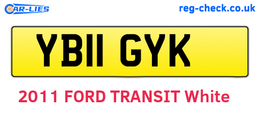 YB11GYK are the vehicle registration plates.
