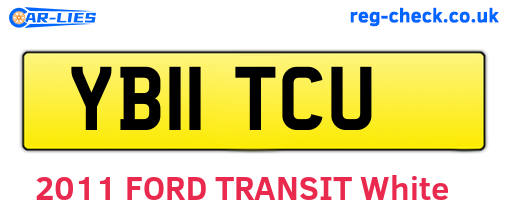 YB11TCU are the vehicle registration plates.