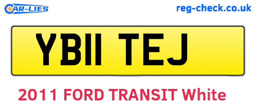YB11TEJ are the vehicle registration plates.