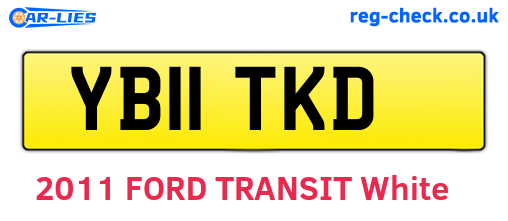 YB11TKD are the vehicle registration plates.