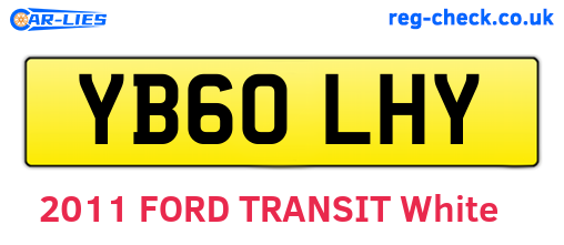 YB60LHY are the vehicle registration plates.