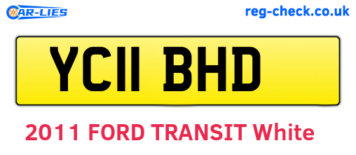 YC11BHD are the vehicle registration plates.