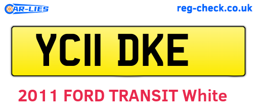 YC11DKE are the vehicle registration plates.
